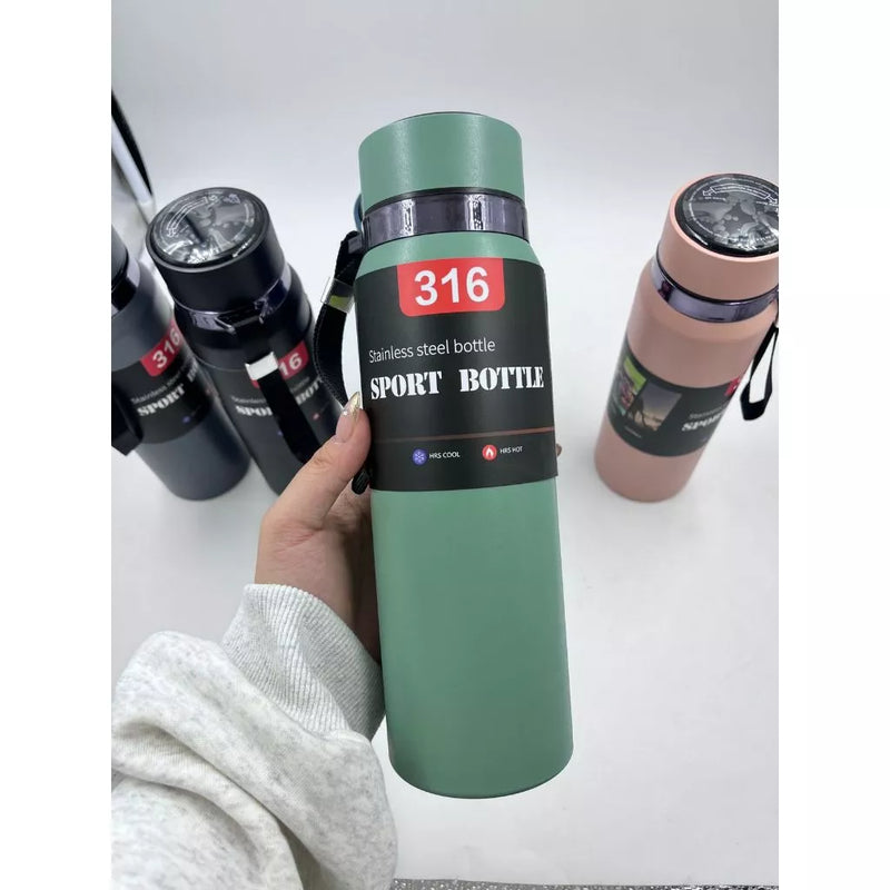 Garrafa Térmica 800ml Em Inox | Sensor De Temperatura Digital